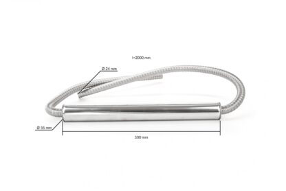 RVS Super Stille Uitlaatdemper voor 2kW en 4kW Standkachels - Afbeelding 3